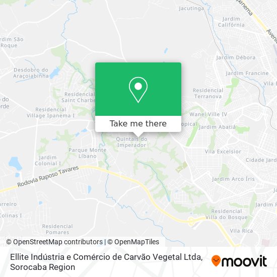 Mapa Ellite Indústria e Comércio de Carvão Vegetal Ltda