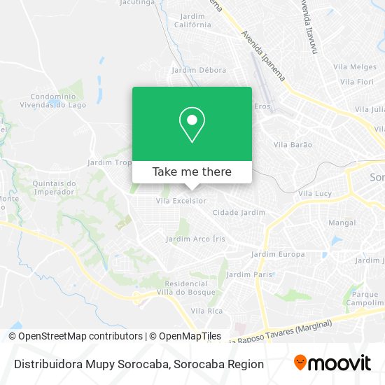 Mapa Distribuidora Mupy Sorocaba