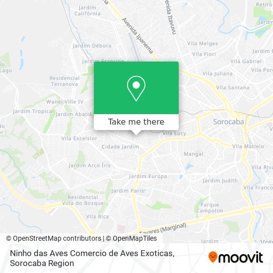 Ninho das Aves Comercio de Aves Exoticas map