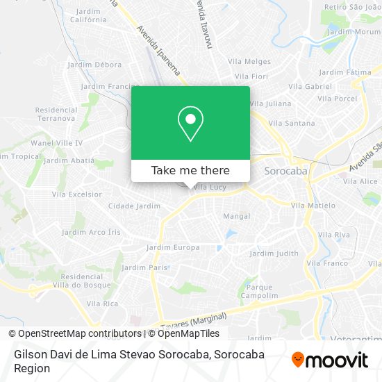 Gilson Davi de Lima Stevao Sorocaba map