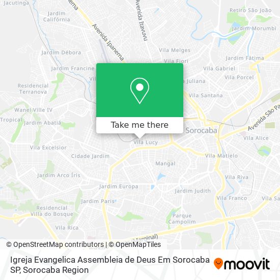 Igreja Evangelica Assembleia de Deus Em Sorocaba SP map