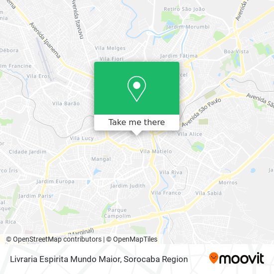 Mapa Livraria Espirita Mundo Maior