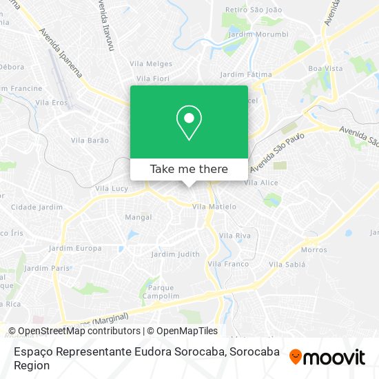 Espaço Representante Eudora Sorocaba map