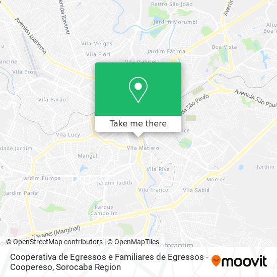 Cooperativa de Egressos e Familiares de Egressos -Coopereso map