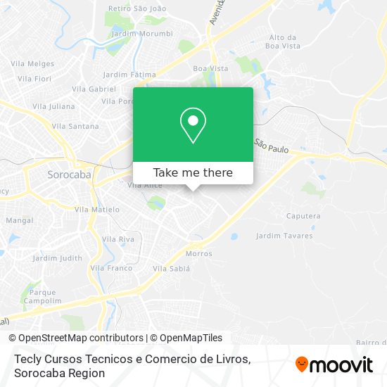 Mapa Tecly Cursos Tecnicos e Comercio de Livros