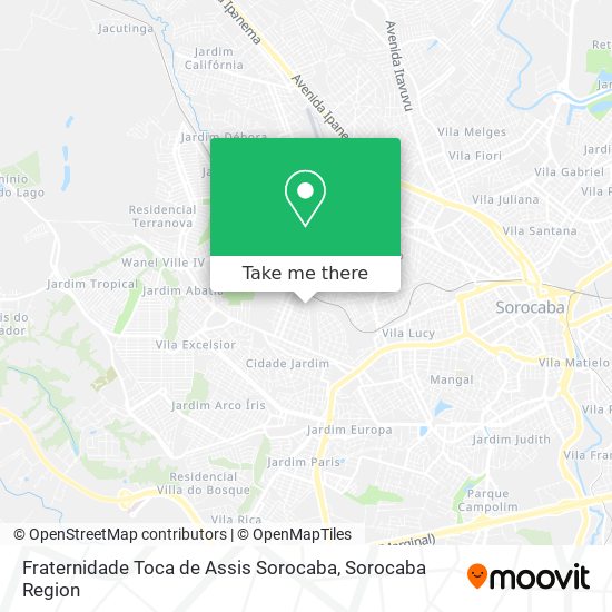 Fraternidade Toca de Assis Sorocaba map