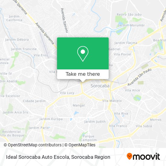 Ideal Sorocaba Auto Escola map