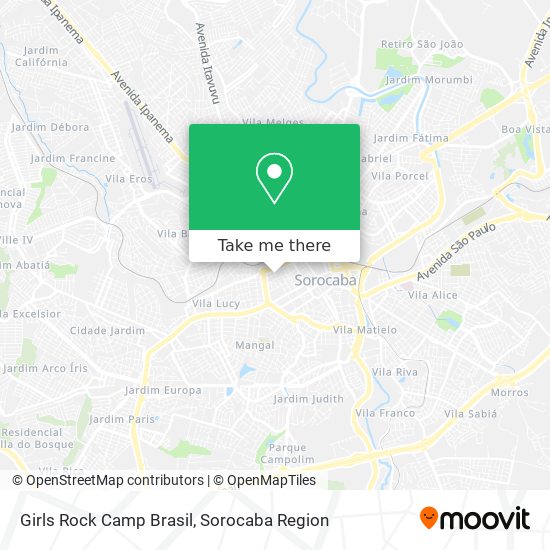 Mapa Girls Rock Camp Brasil