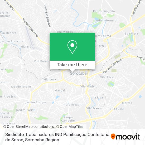 Mapa Sindicato Trabalhadores IND Panificação Confeitaria de Soroc