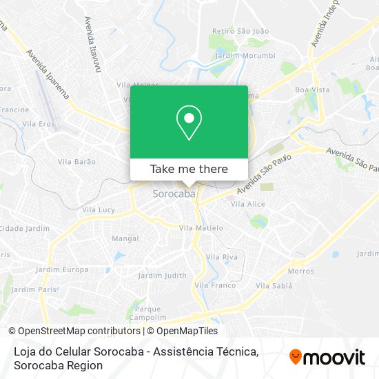 Loja do Celular Sorocaba - Assistência Técnica map