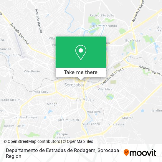 Departamento de Estradas de Rodagem map