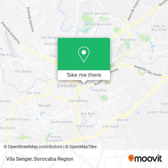 Vila Senger map