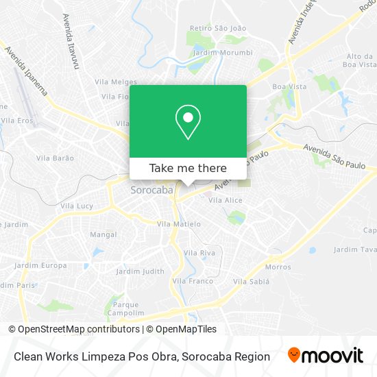 Clean Works Limpeza Pos Obra map