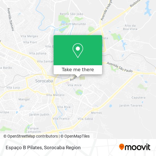 Espaço B Pilates map