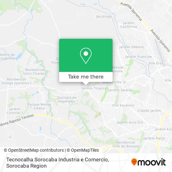 Tecnocalha Sorocaba Industria e Comercio map