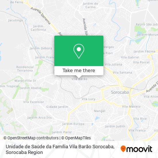 Unidade de Saúde da Família Vila Barão Sorocaba map