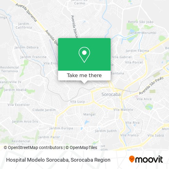 Hospital Modelo Sorocaba map