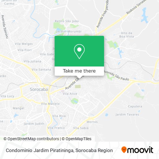 Condominio Jardim Piratininga map