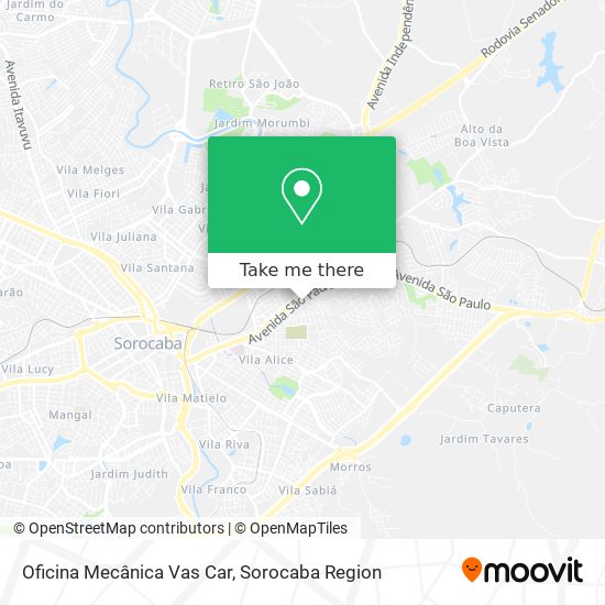 Mapa Oficina Mecânica Vas Car