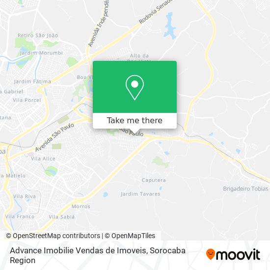 Advance Imobilie Vendas de Imoveis map