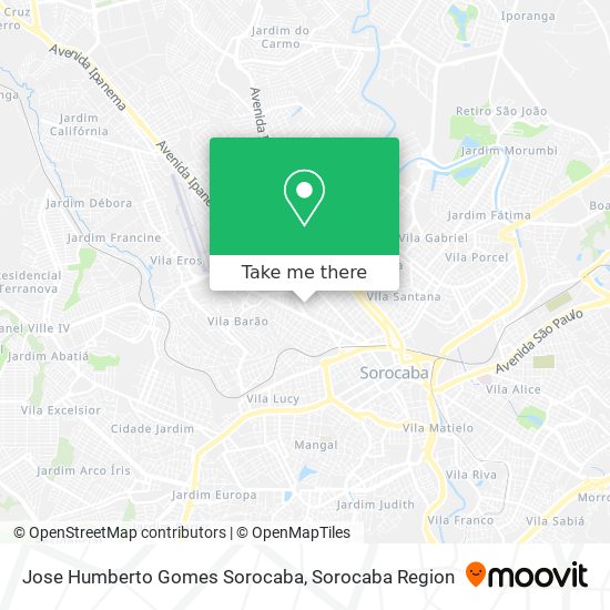 Mapa Jose Humberto Gomes Sorocaba