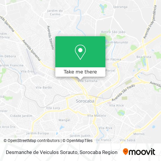 Desmanche de Veiculos Sorauto map