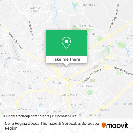 Célia Regina Zocca Thomazetti Sorocaba map