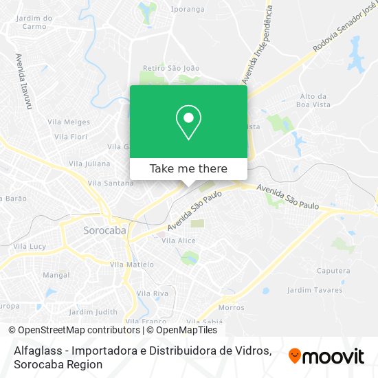 Alfaglass - Importadora e Distribuidora de Vidros map