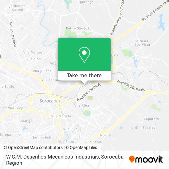 W.C.M. Desenhos Mecanicos Industriais map