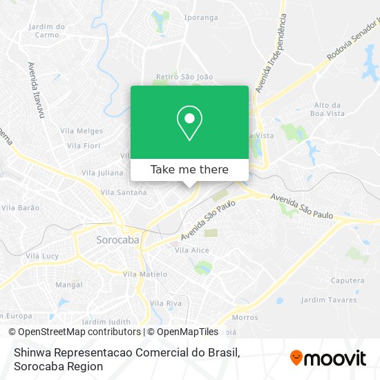 Shinwa Representacao Comercial do Brasil map