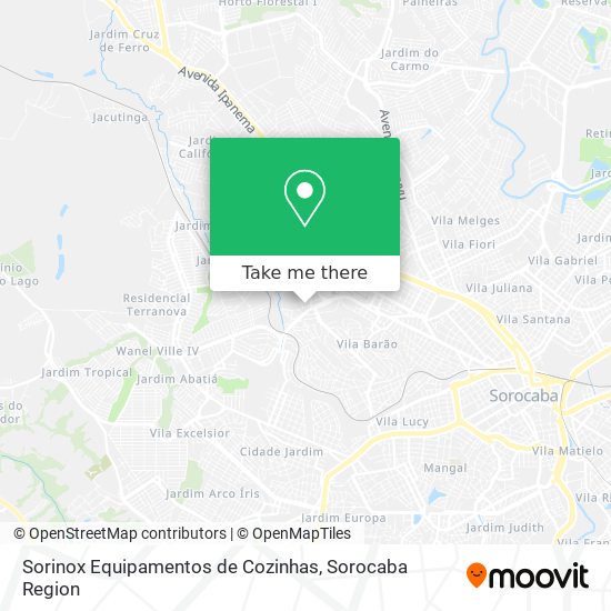 Sorinox Equipamentos de Cozinhas map