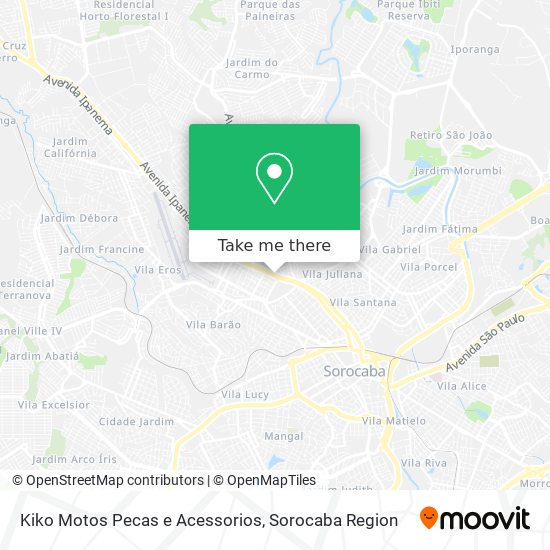 Mapa Kiko Motos Pecas e Acessorios