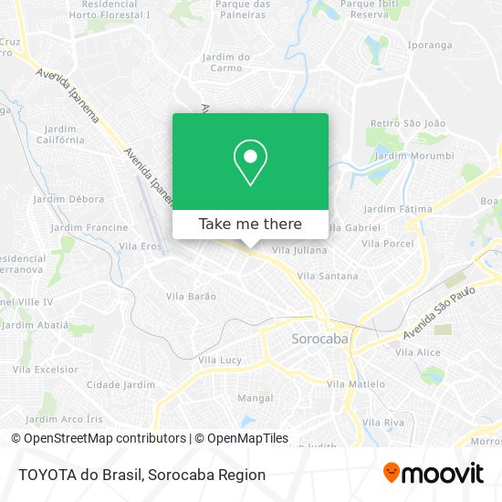 TOYOTA do Brasil map