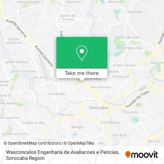 Wasconcelos Engenharia de Avaliacoes e Pericias map