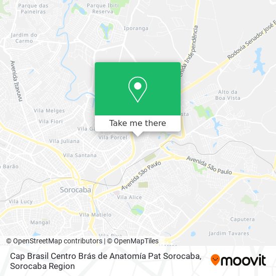 Cap Brasil Centro Brás de Anatomía Pat Sorocaba map