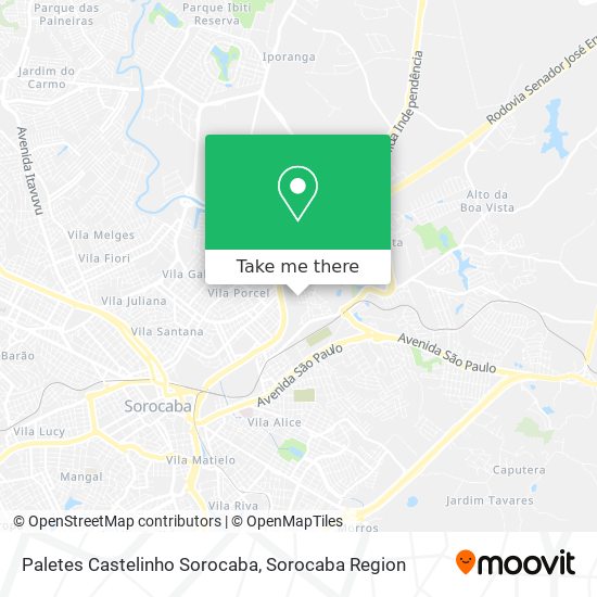 Paletes Castelinho Sorocaba map