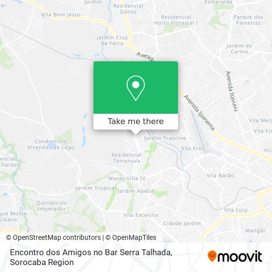 Mapa Encontro dos Amigos no Bar Serra Talhada