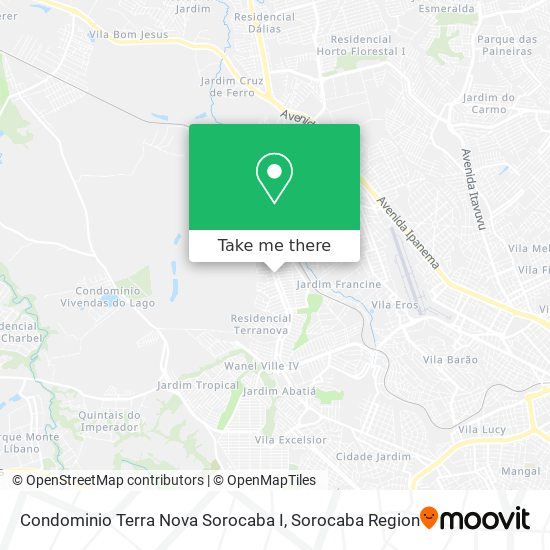 Condominio Terra Nova Sorocaba I map