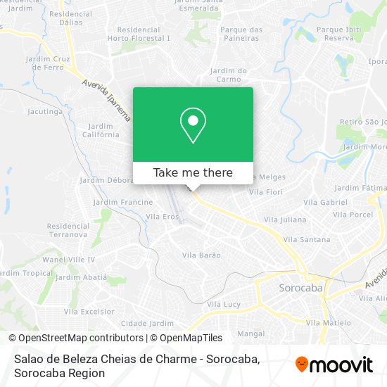 Salao de Beleza Cheias de Charme - Sorocaba map