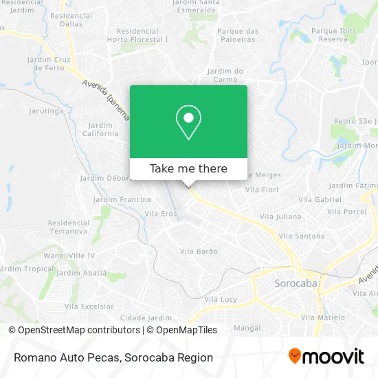 Romano Auto Pecas map