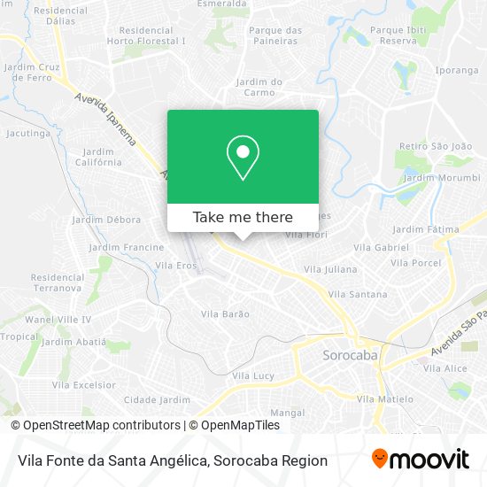 Mapa Vila Fonte da Santa Angélica