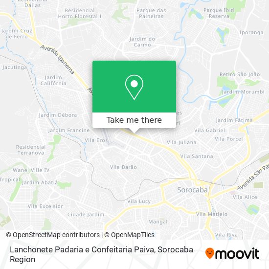 Lanchonete Padaria e Confeitaria Paiva map
