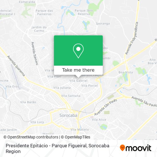 Presidente Epitácio - Parque Figueiral map