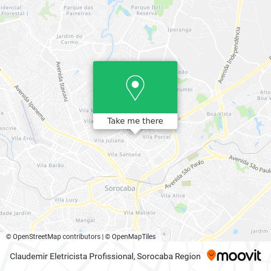 Claudemir Eletricista Profissional map