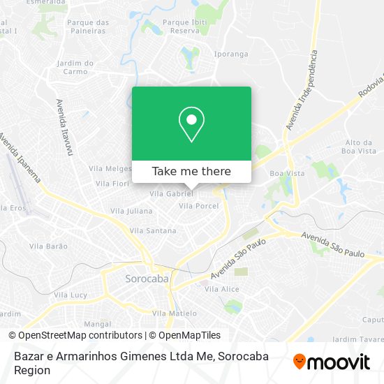 Bazar e Armarinhos Gimenes Ltda Me map