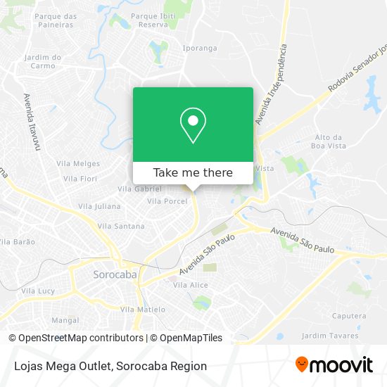 Mapa Lojas Mega Outlet