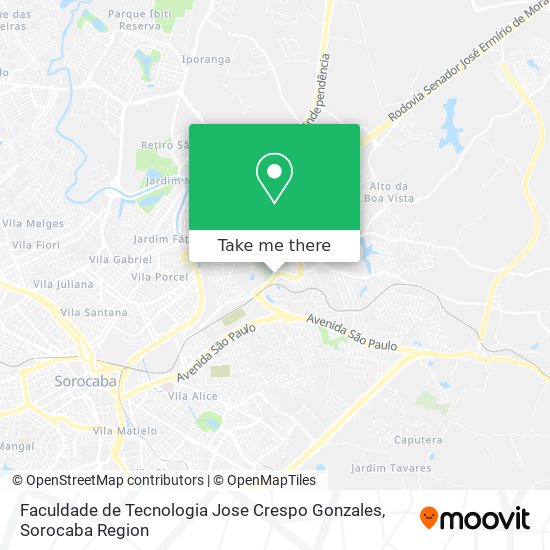 Mapa Faculdade de Tecnologia Jose Crespo Gonzales