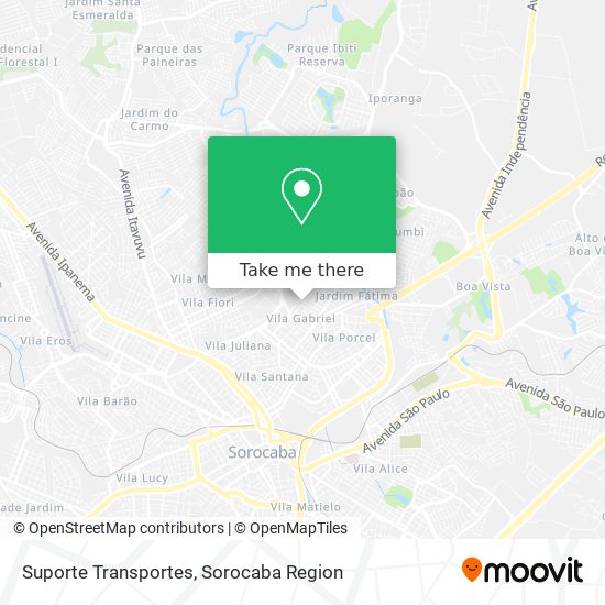 Suporte Transportes map