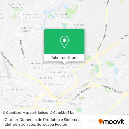 Mapa Giroflex Comercio de Produtos e Sistemas Eletroeletronicos