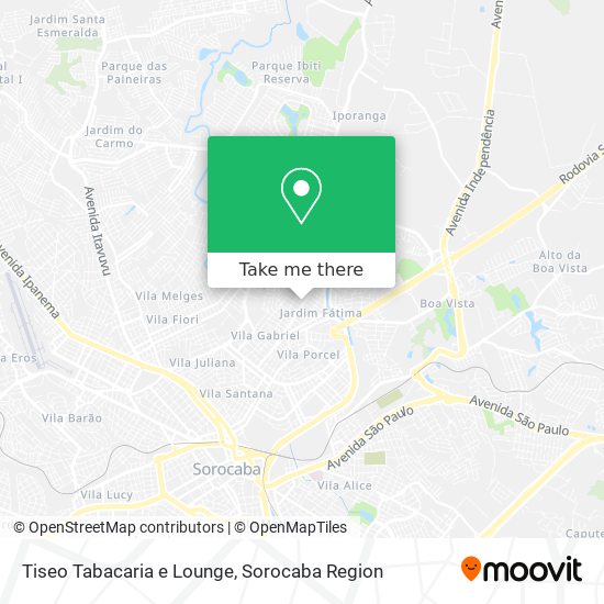 Mapa Tiseo Tabacaria e Lounge